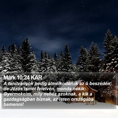 Márk 10:24 KAR Bible Verse Image