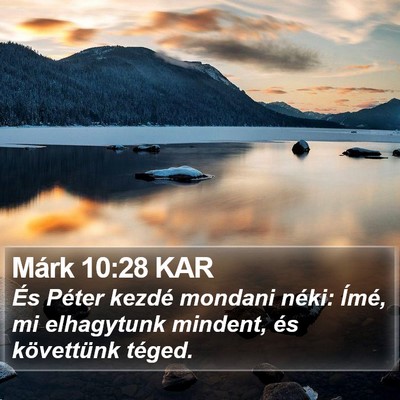 Márk 10:28 KAR Bible Verse Image
