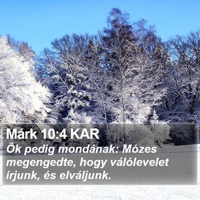 Márk 10:4 KAR Bible Verse Image