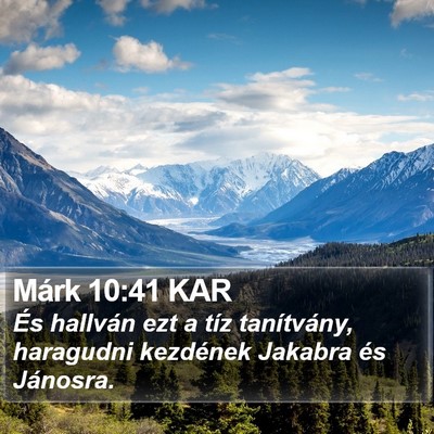 Márk 10:41 KAR Bible Verse Image