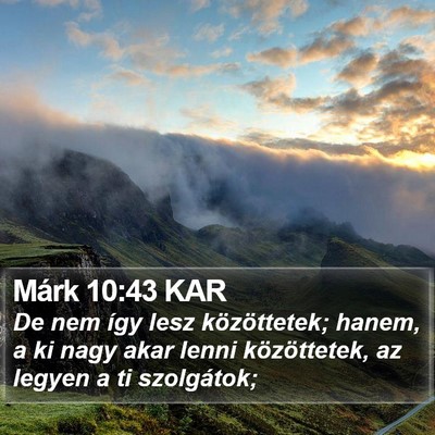 Márk 10:43 KAR Bible Verse Image