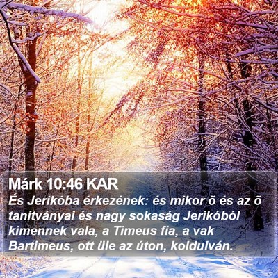 Márk 10:46 KAR Bible Verse Image
