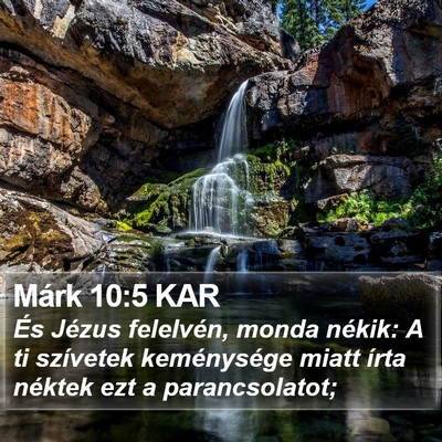 Márk 10:5 KAR Bible Verse Image