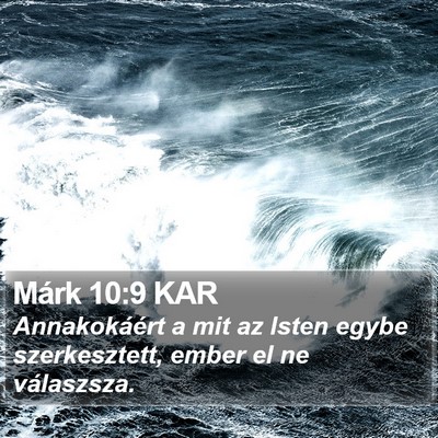 Márk 10:9 KAR Bible Verse Image