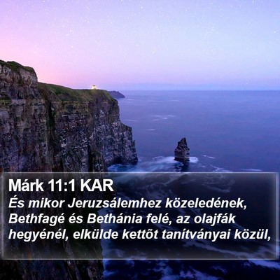 Márk 11:1 KAR Bible Verse Image