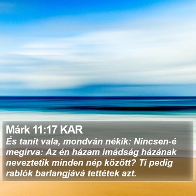 Márk 11:17 KAR Bible Verse Image