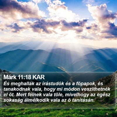 Márk 11:18 KAR Bible Verse Image
