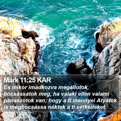 Márk 11:25 KAR Bible Verse Image
