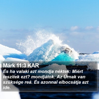 Márk 11:3 KAR Bible Verse Image