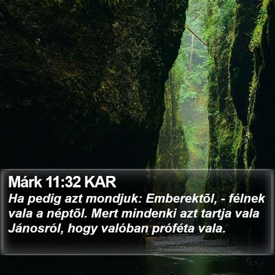 Márk 11:32 KAR Bible Verse Image