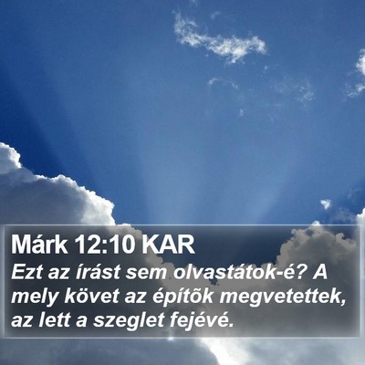 Márk 12:10 KAR Bible Verse Image