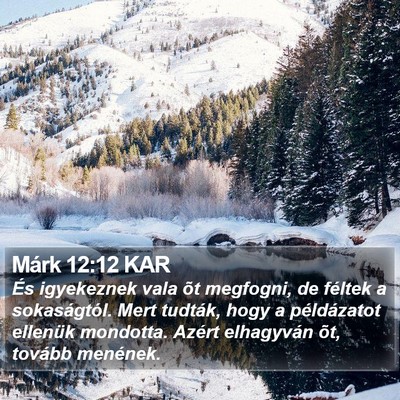 Márk 12:12 KAR Bible Verse Image