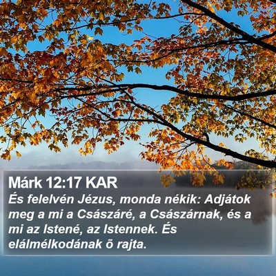 Márk 12:17 KAR Bible Verse Image