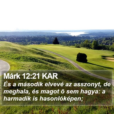 Márk 12:21 KAR Bible Verse Image