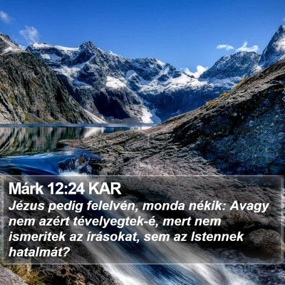 Márk 12:24 KAR Bible Verse Image