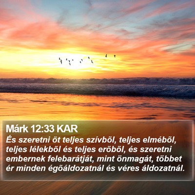 Márk 12:33 KAR Bible Verse Image