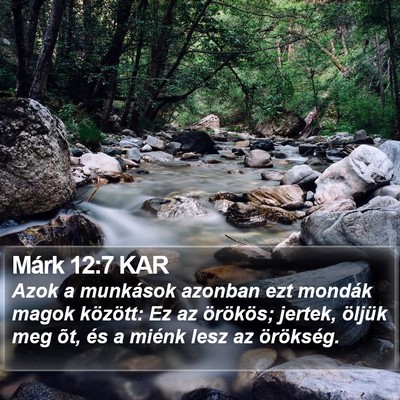 Márk 12:7 KAR Bible Verse Image