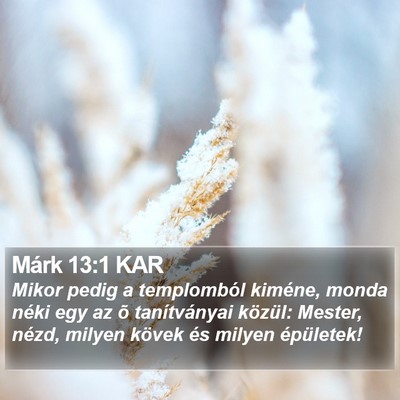 Márk 13:1 KAR Bible Verse Image
