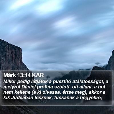 Márk 13:14 KAR Bible Verse Image