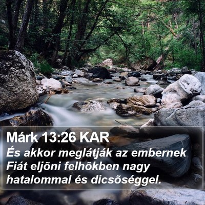 Márk 13:26 KAR Bible Verse Image