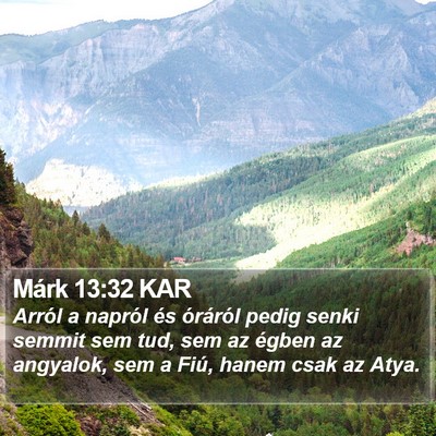 Márk 13:32 KAR Bible Verse Image