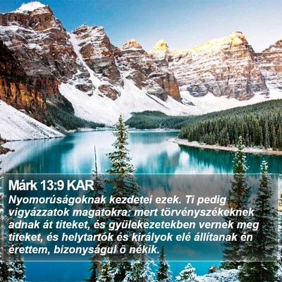 Márk 13:9 KAR Bible Verse Image