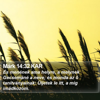 Márk 14:32 KAR Bible Verse Image
