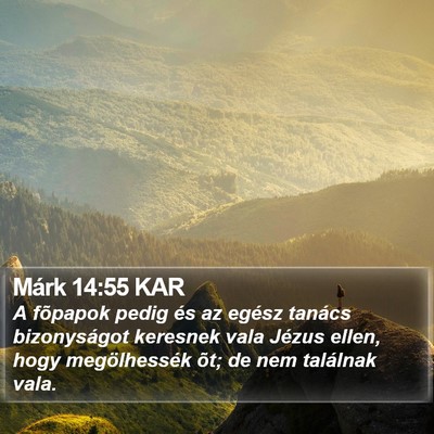 Márk 14:55 KAR Bible Verse Image