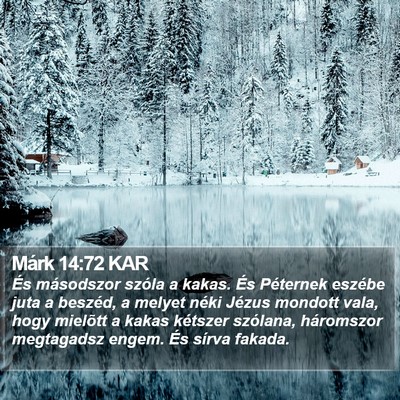 Márk 14:72 KAR Bible Verse Image