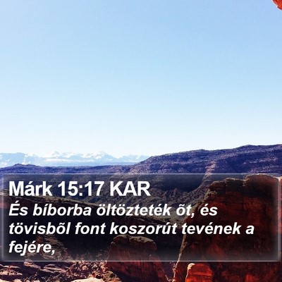 Márk 15:17 KAR Bible Verse Image
