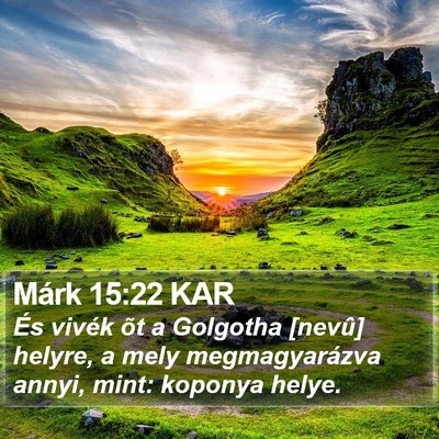 Márk 15:22 KAR Bible Verse Image