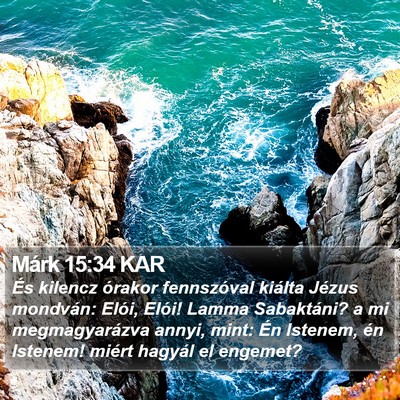 Márk 15:34 KAR Bible Verse Image