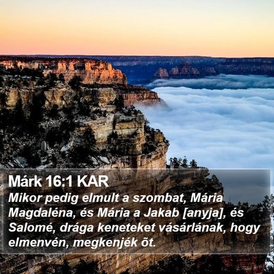 Márk 16:1 KAR Bible Verse Image