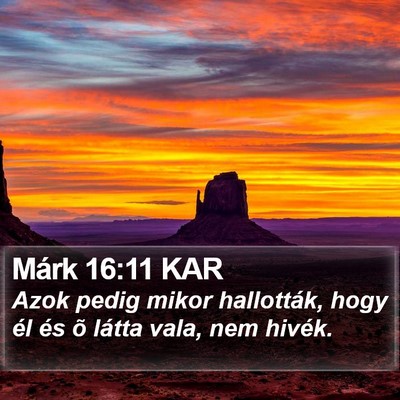 Márk 16:11 KAR Bible Verse Image