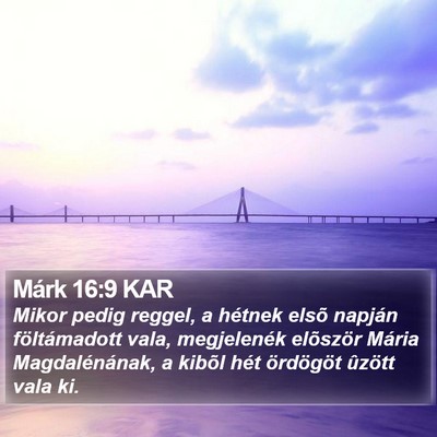Márk 16:9 KAR Bible Verse Image