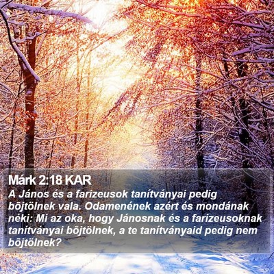 Márk 2:18 KAR Bible Verse Image