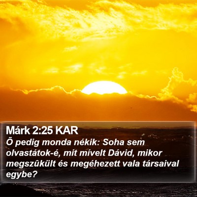 Márk 2:25 KAR Bible Verse Image