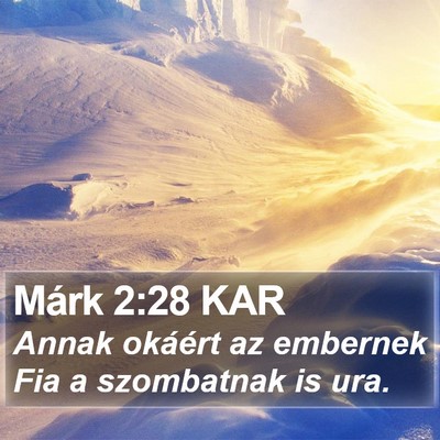 Márk 2:28 KAR Bible Verse Image
