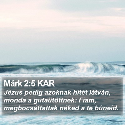 Márk 2:5 KAR Bible Verse Image