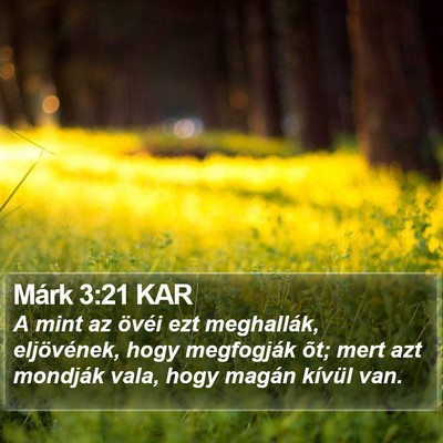 Márk 3:21 KAR Bible Verse Image