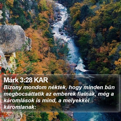 Márk 3:28 KAR Bible Verse Image