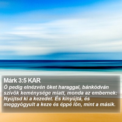 Márk 3:5 KAR Bible Verse Image