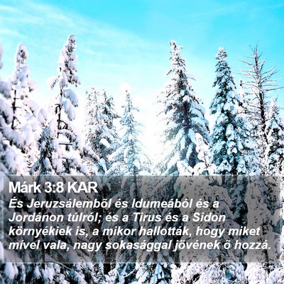 Márk 3:8 KAR Bible Verse Image