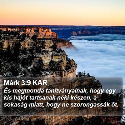 Márk 3:9 KAR Bible Verse Image