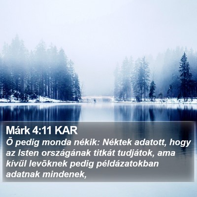 Márk 4:11 KAR Bible Verse Image