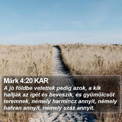 Márk 4:20 KAR Bible Verse Image