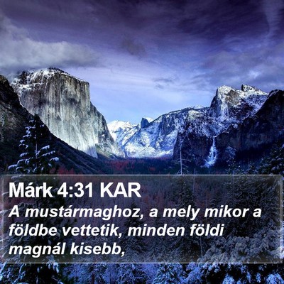Márk 4:31 KAR Bible Verse Image