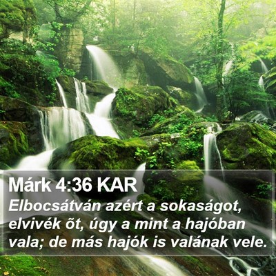 Márk 4:36 KAR Bible Verse Image