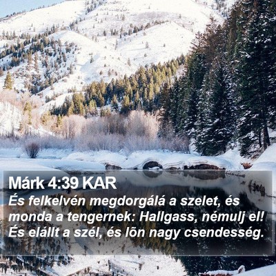 Márk 4:39 KAR Bible Verse Image