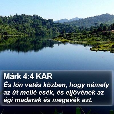 Márk 4:4 KAR Bible Verse Image